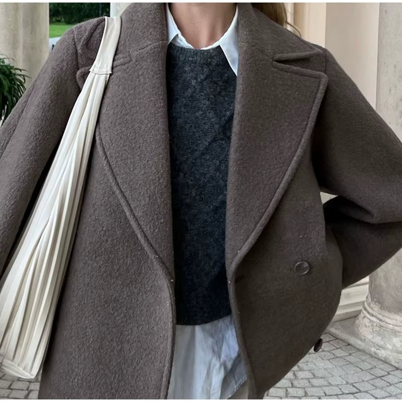 Ourania Oversized Wool Blend Coat