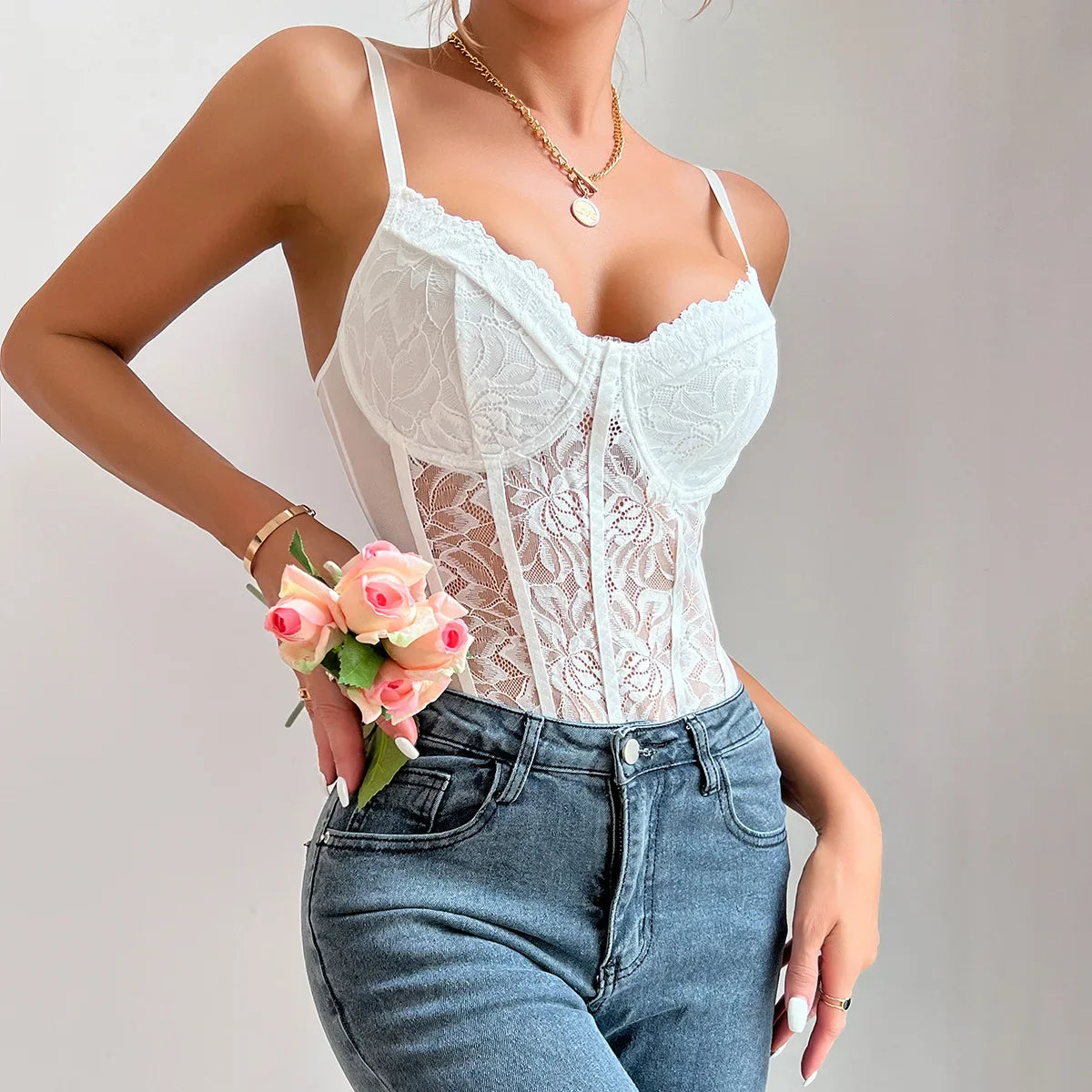 Ethereal Lace Corset Top