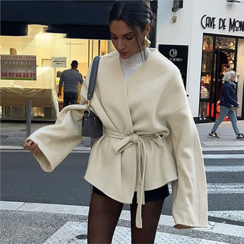 Serena Wrap Wool Coat
