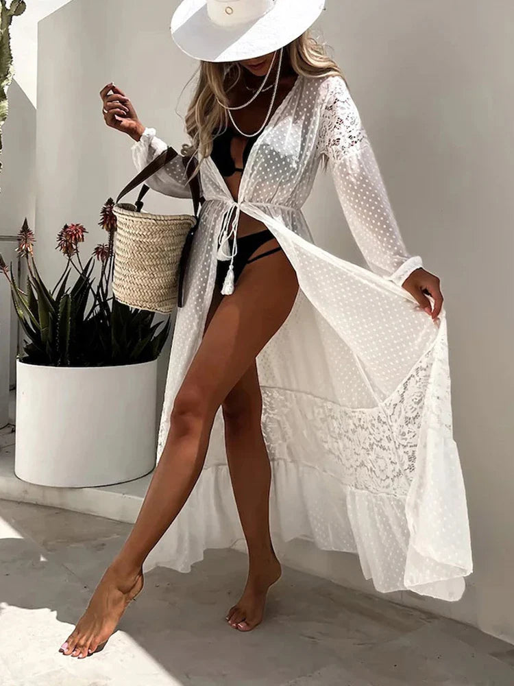 Alana Boho Lace Beach Kimono