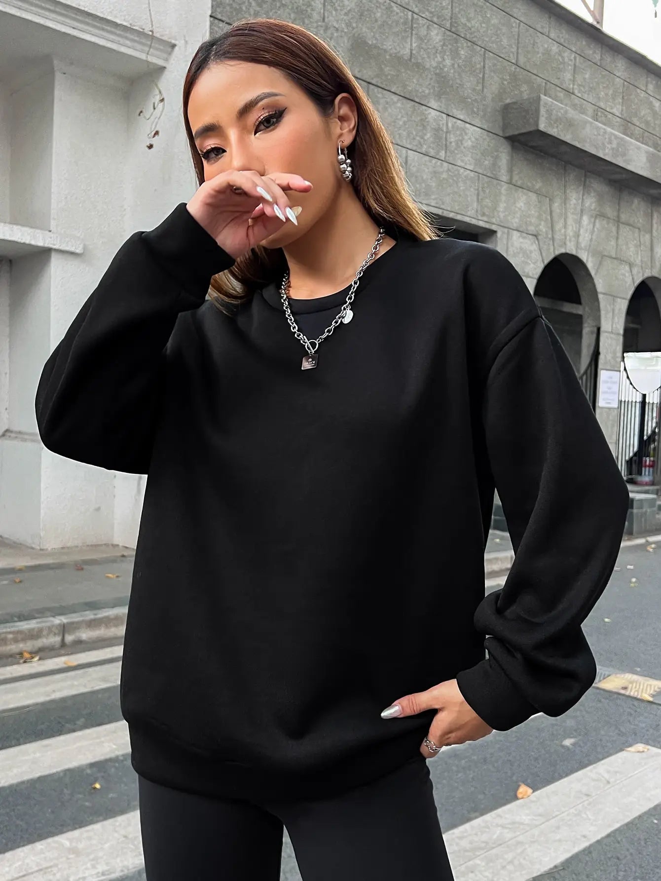 Color Pop Lettering Sweater