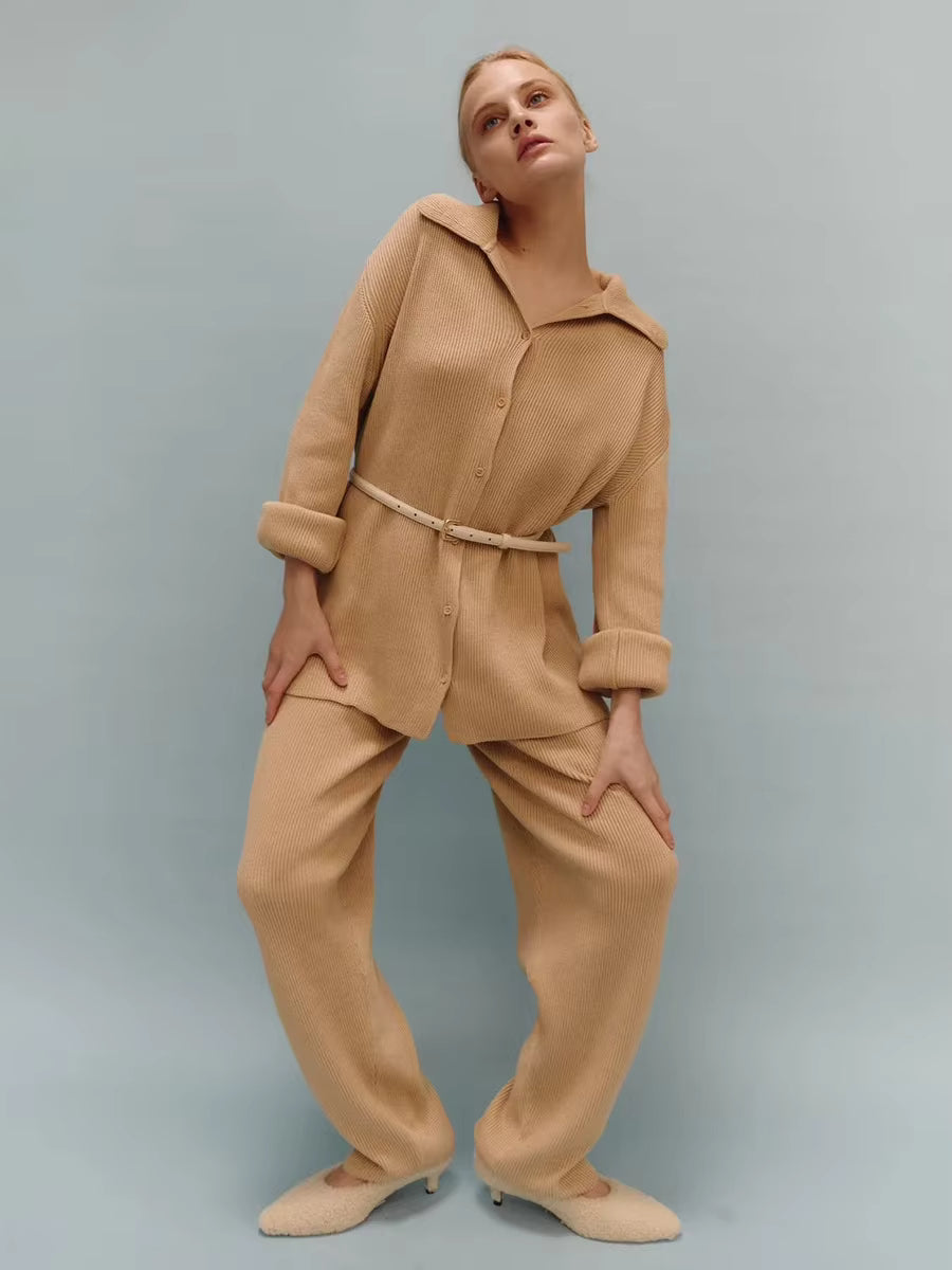 Nimué Cream Knit Lounge Set