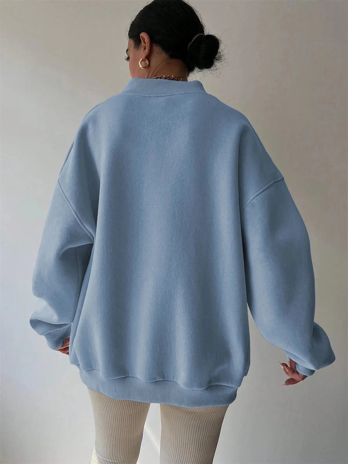 Aliy Oversized V-Neck Sweatshirt