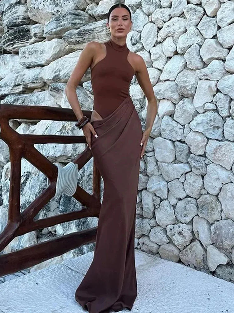 Sculpted Allure Cutout Maxi Dress