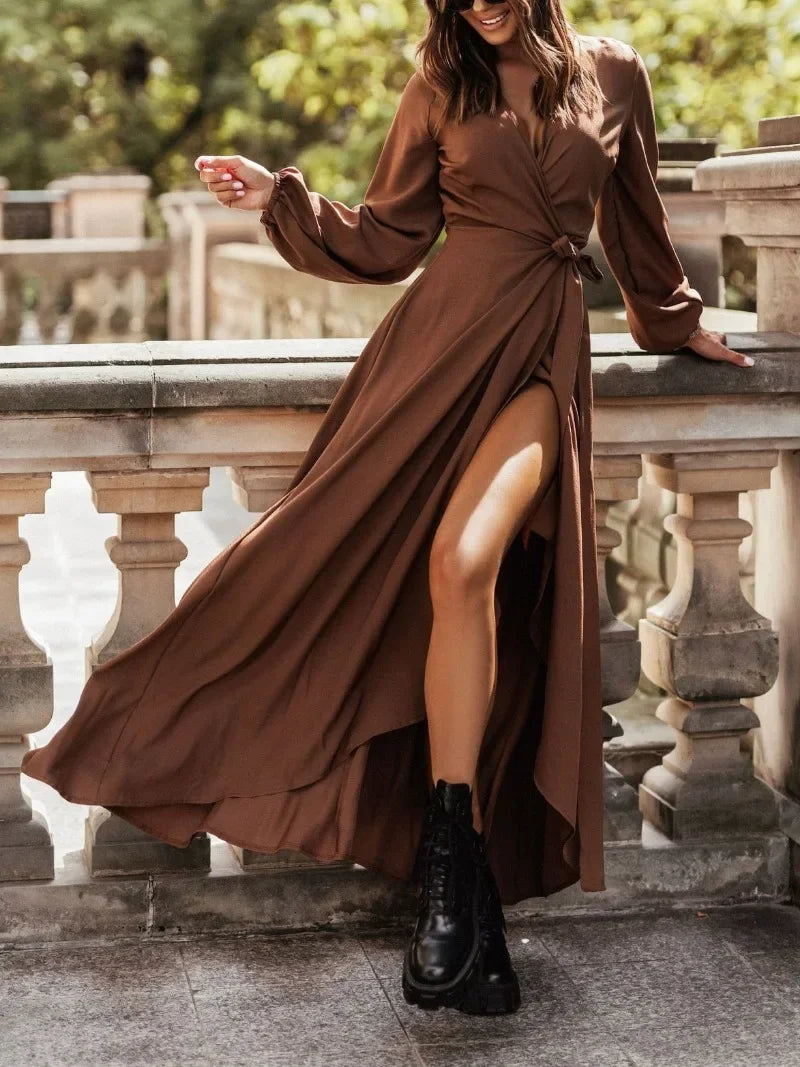 Yren Wrap Maxi Dress