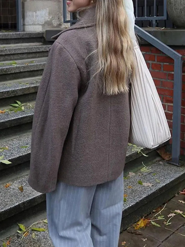 Ourania Oversized Wool Blend Coat