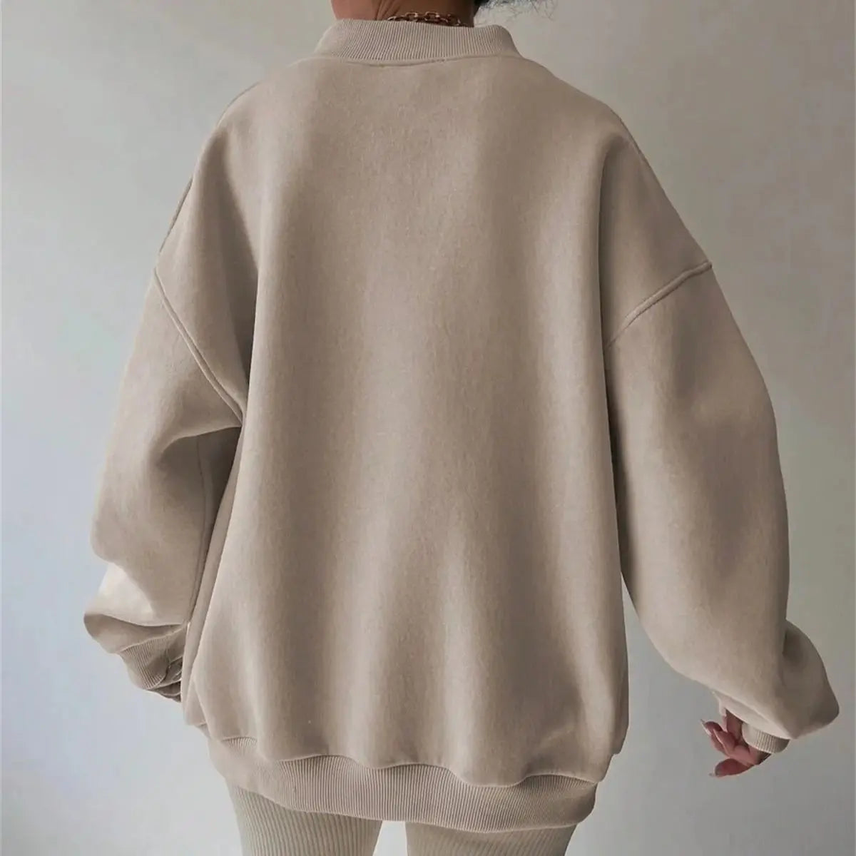 Aliy Oversized V-Neck Sweatshirt