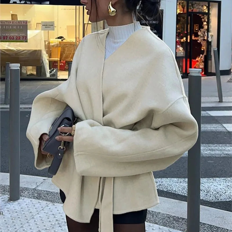 Serena Wrap Wool Coat