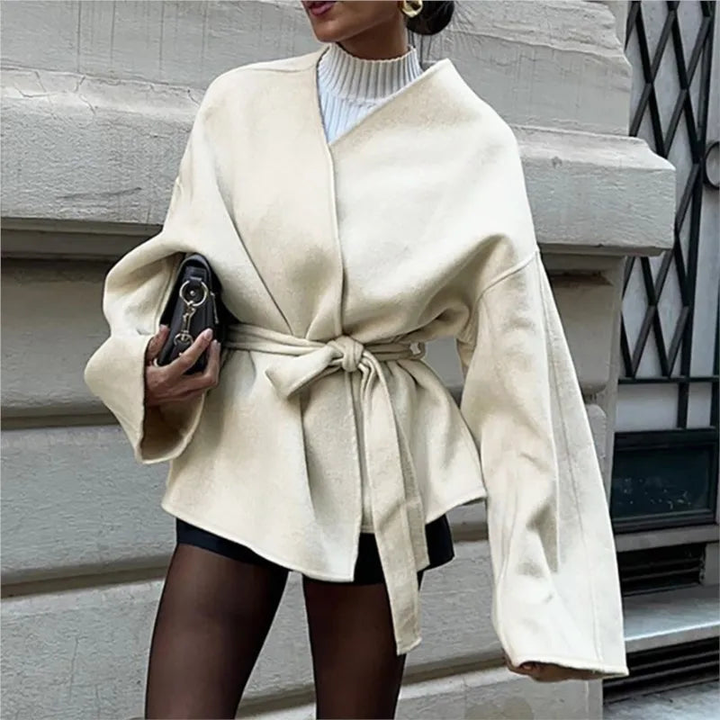 Serena Wrap Wool Coat