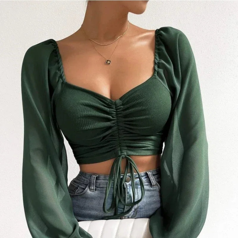 Serena Puff Sleeve Crop