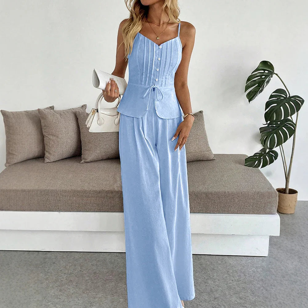 Catelyn Sky Breeze Wide-Leg Jumpsuit
