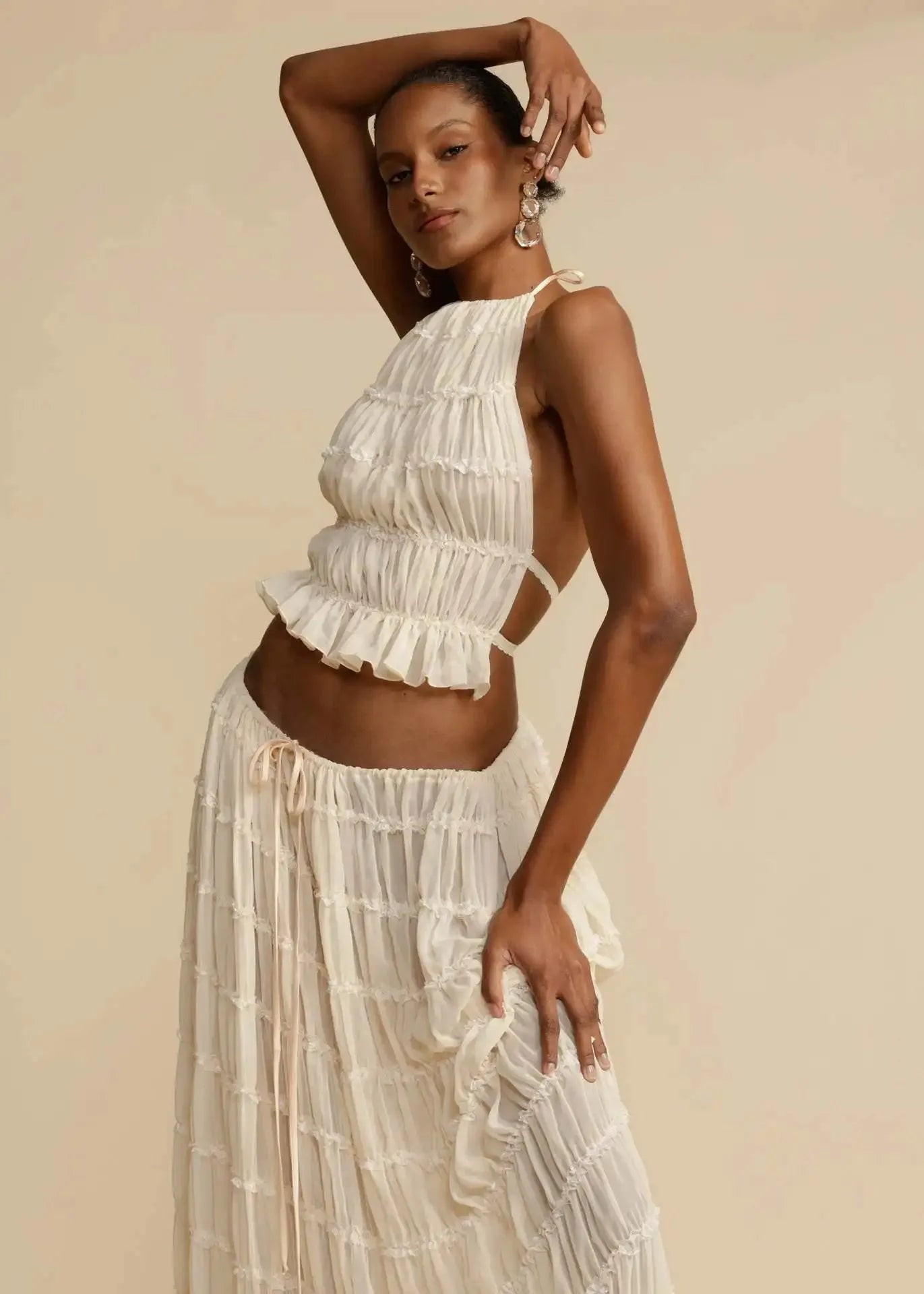 Yren Two-Piece Sheer Set