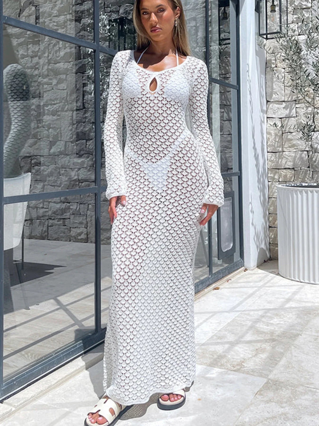 Camila Long Sleeve Beach Cover Up