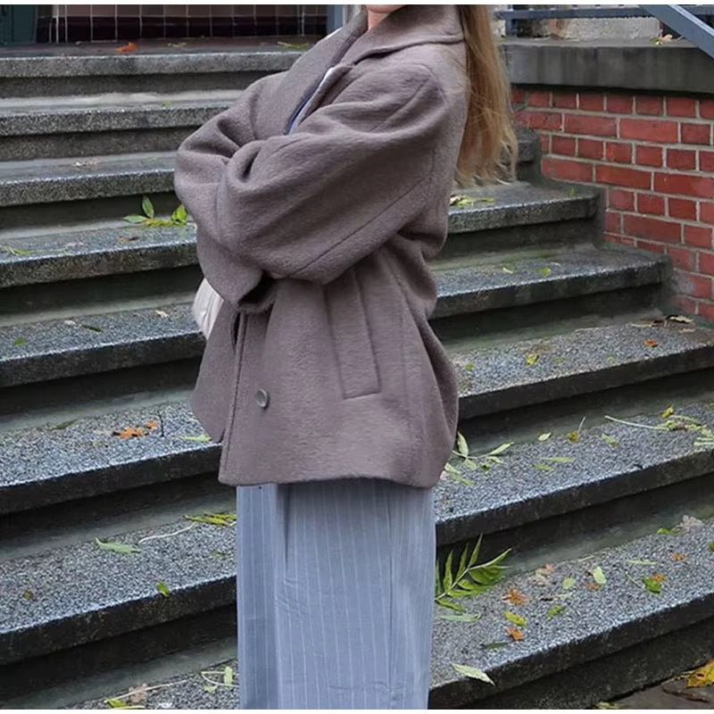 Ourania Oversized Wool Blend Coat