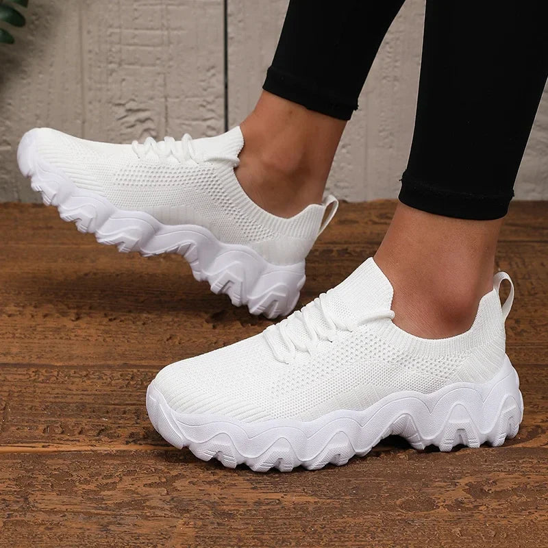 ShadowStride™ Chunky Knit Sneakers