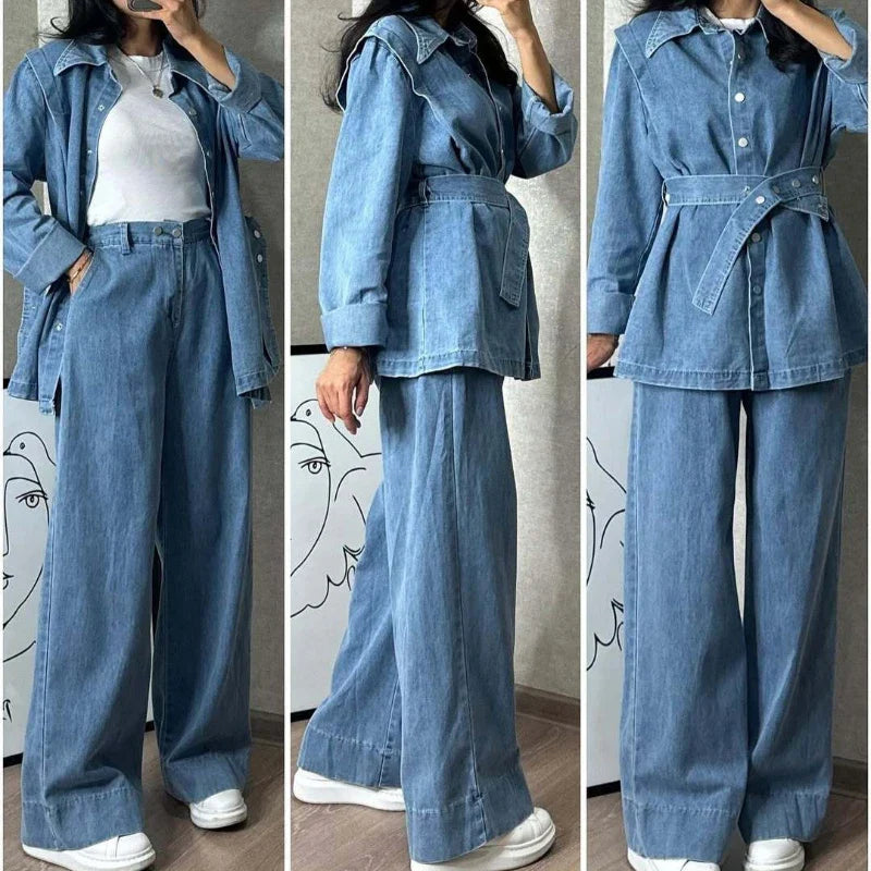 Candice Denim Two-Piece Set