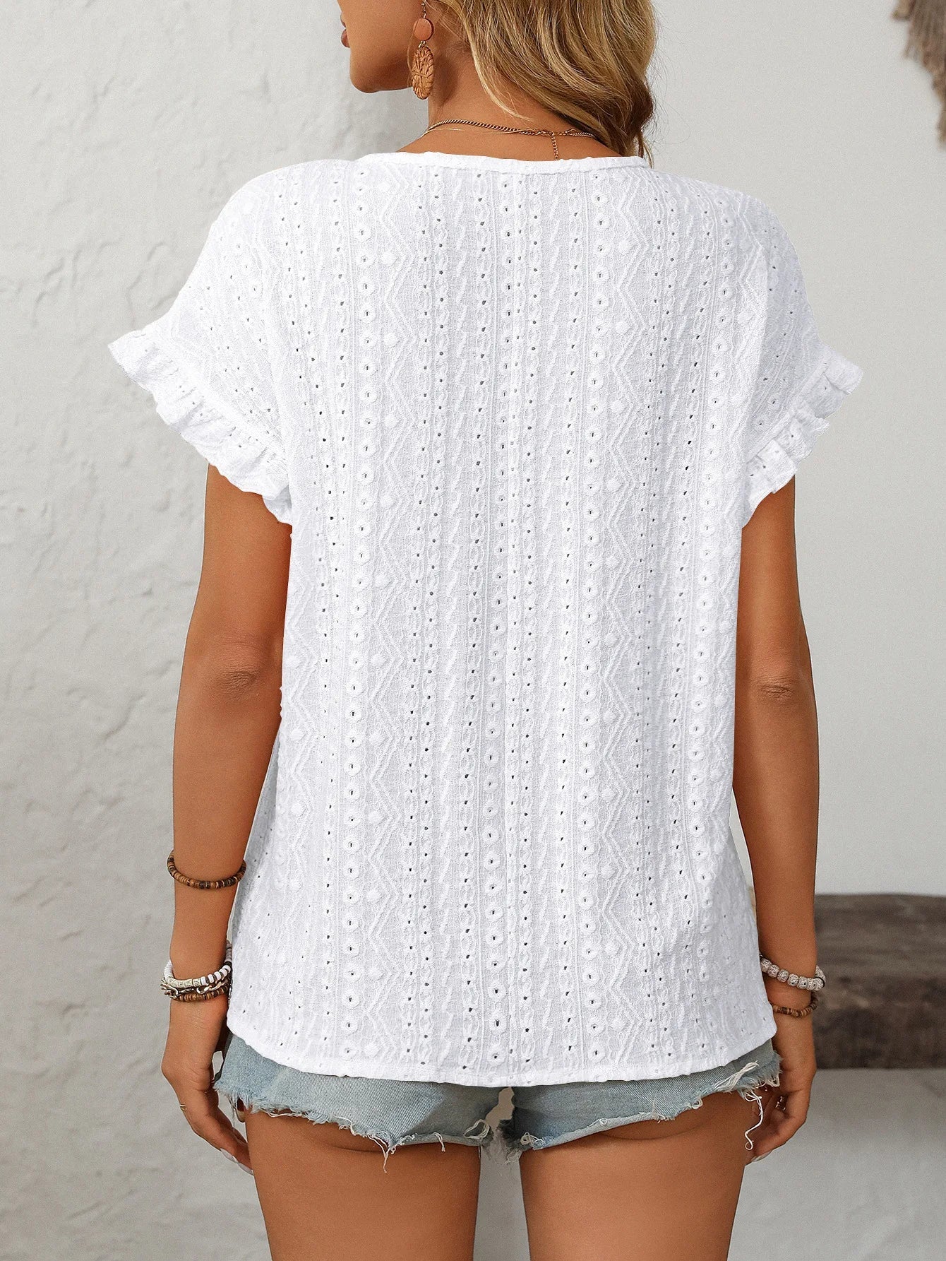 Lace Ruffle Tee
