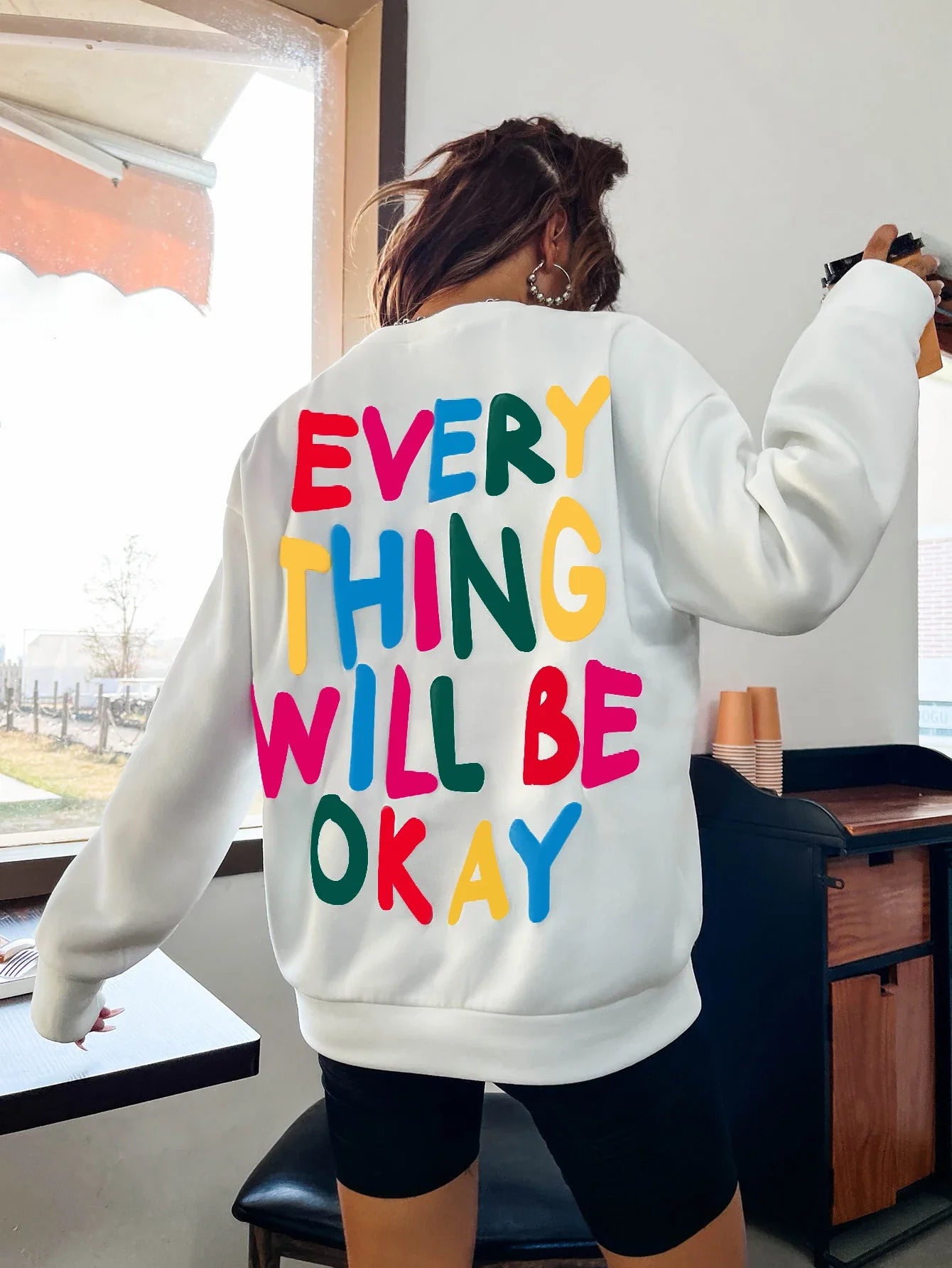 Color Pop Lettering Sweater