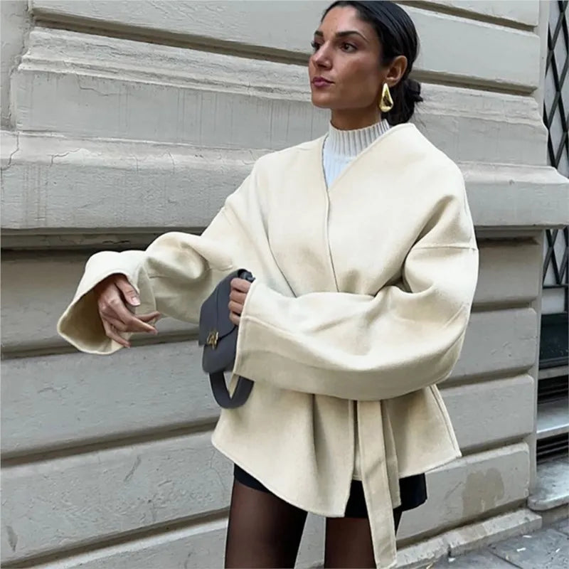Serena Wrap Wool Coat