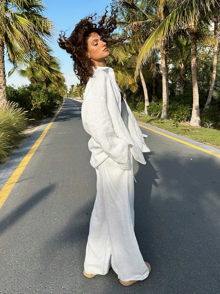 Andrea Breeze Linen Two-Piece Set