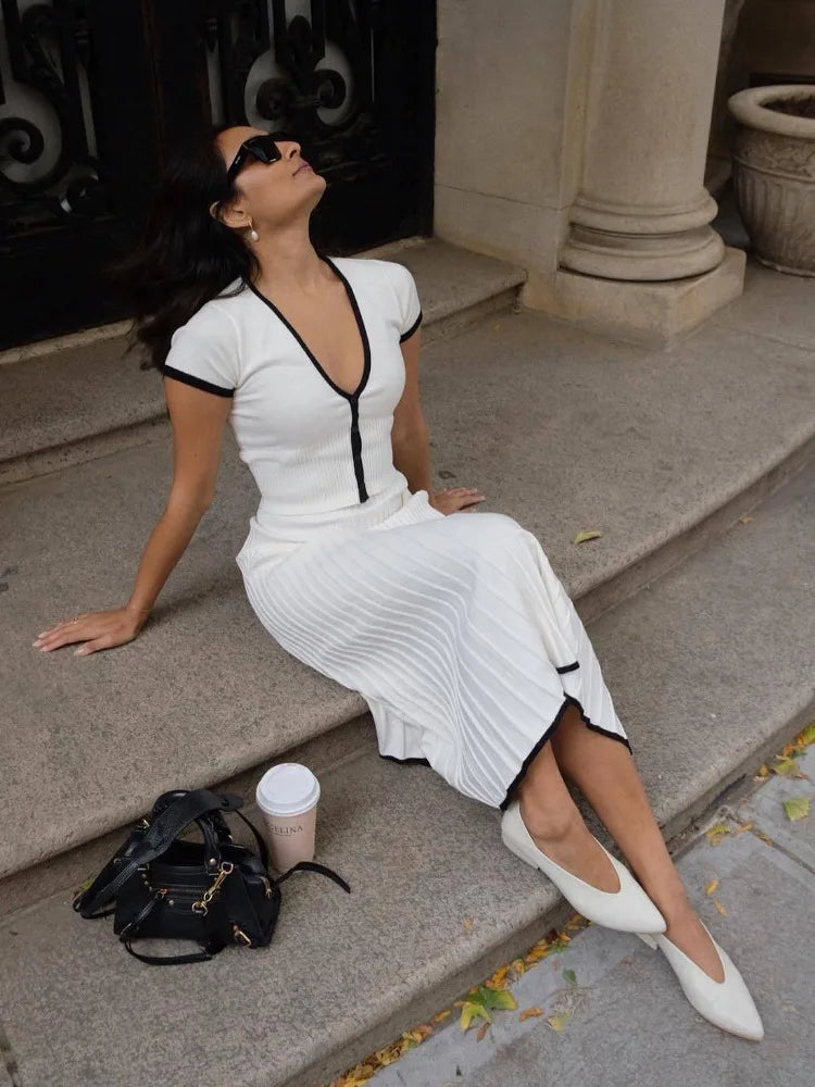 Effie Elegant Two-Piece Knitted Set