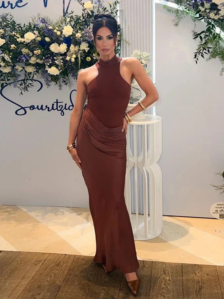 Sculpted Allure Cutout Maxi Dress