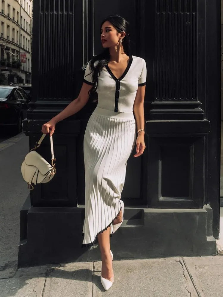 Effie Elegant Two-Piece Knitted Set