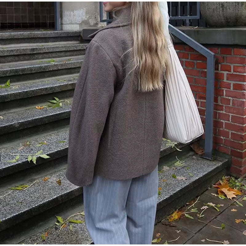 Ourania Oversized Wool Blend Coat