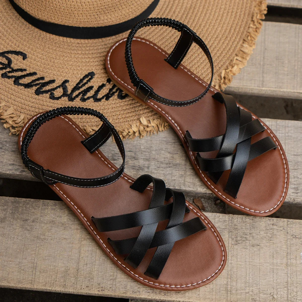 TerraWeave™ Cross-Strap Sandals