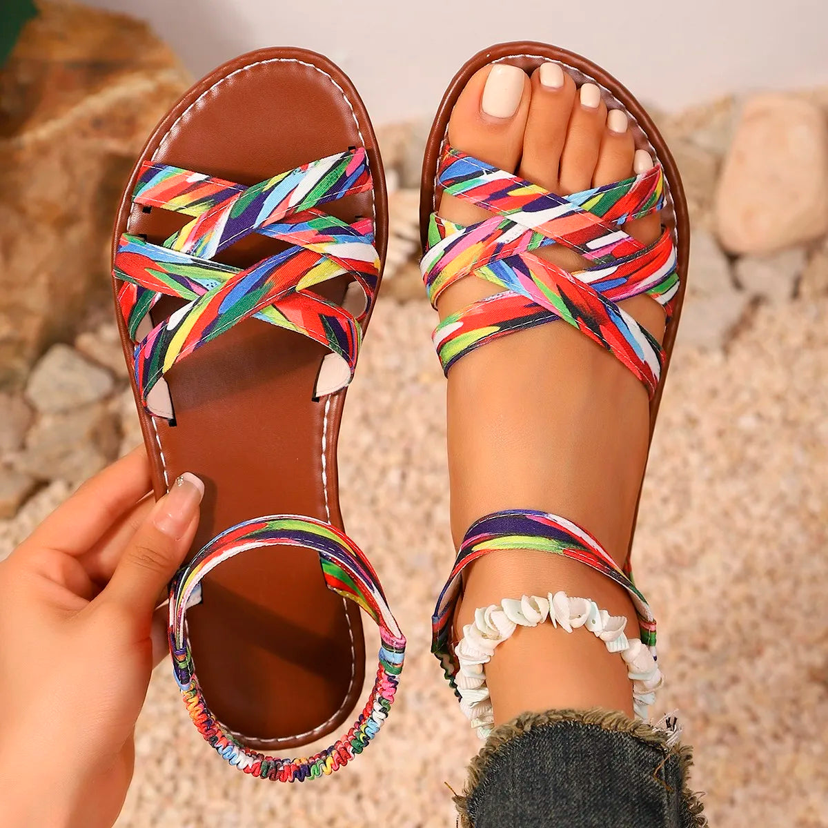 TerraWeave™ Cross-Strap Sandals