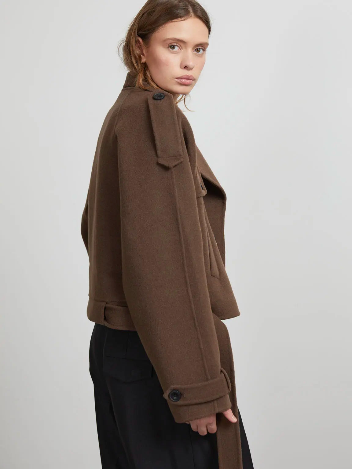 Camille Oversized Suede Bomber Jacket
