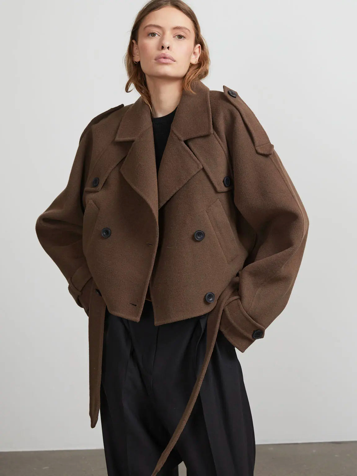 Camille Oversized Suede Bomber Jacket
