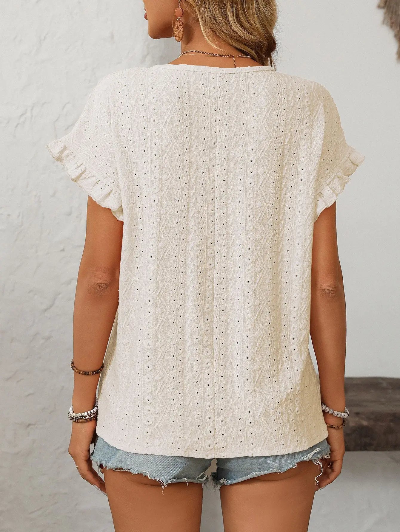 Lace Ruffle Tee
