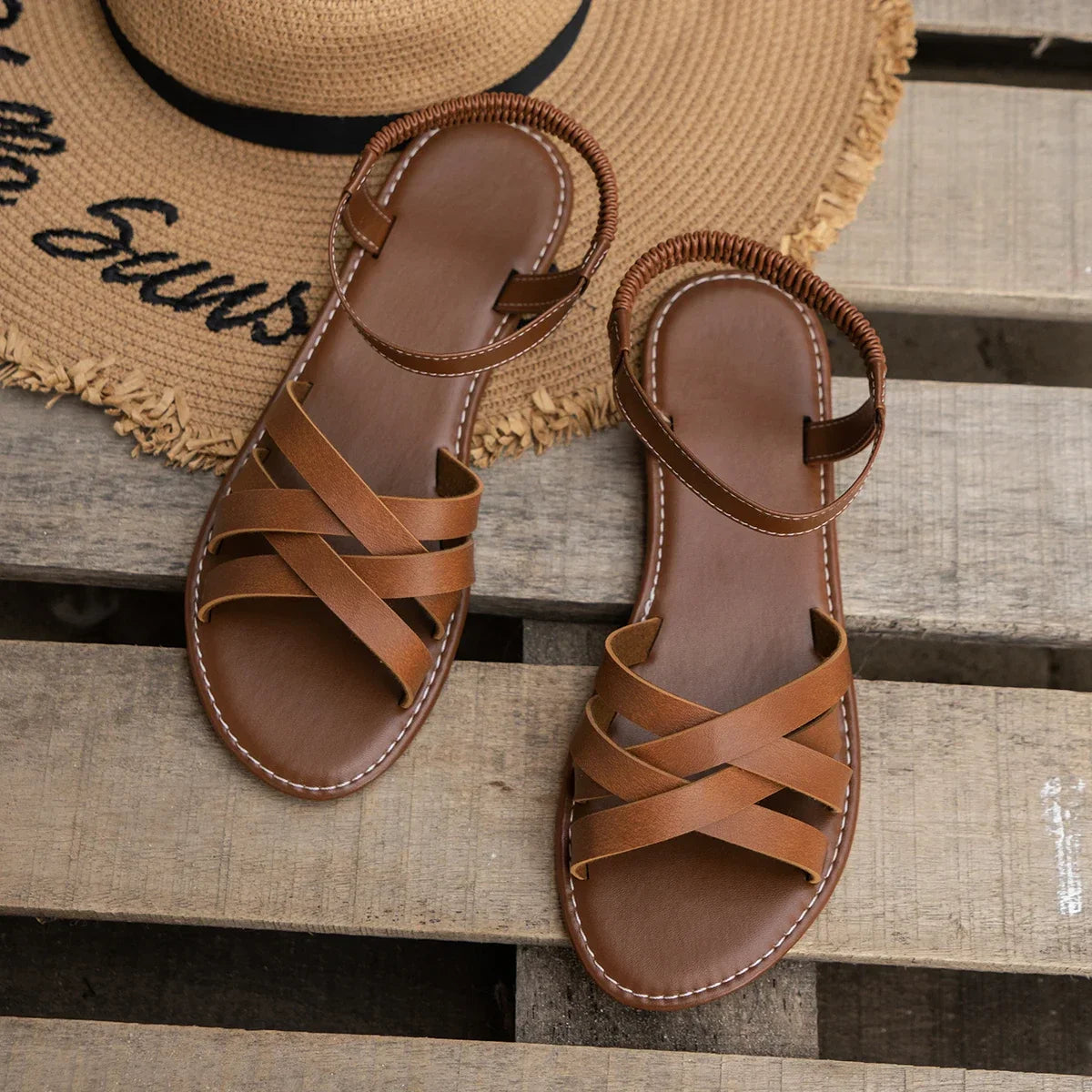 TerraWeave™ Cross-Strap Sandals