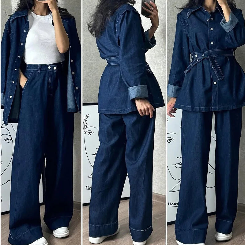 Candice Denim Two-Piece Set