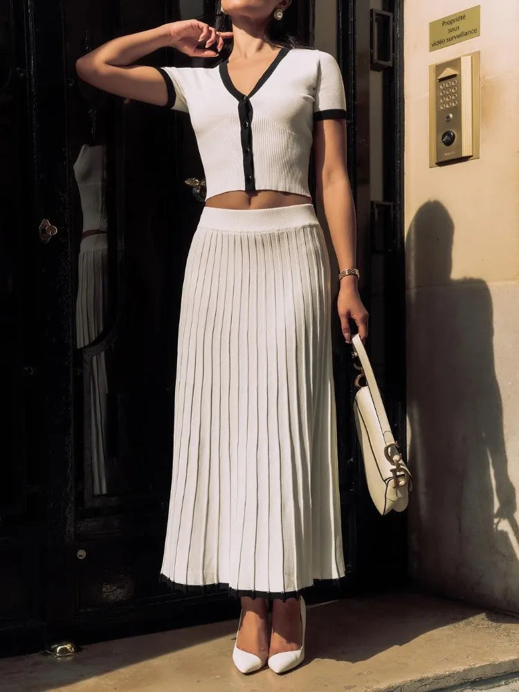 Effie Elegant Two-Piece Knitted Set