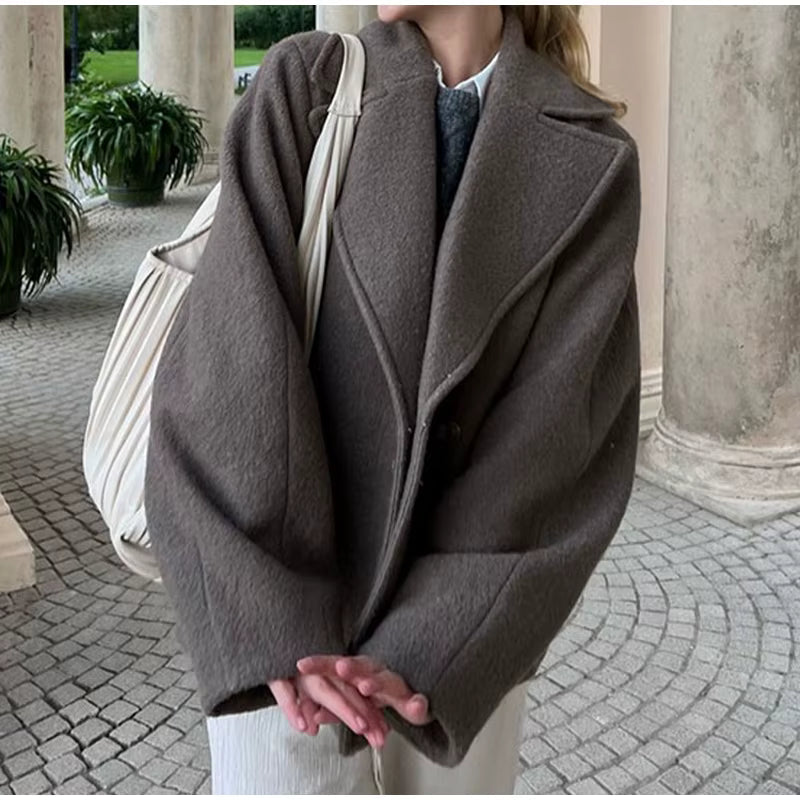 Ourania Oversized Wool Blend Coat