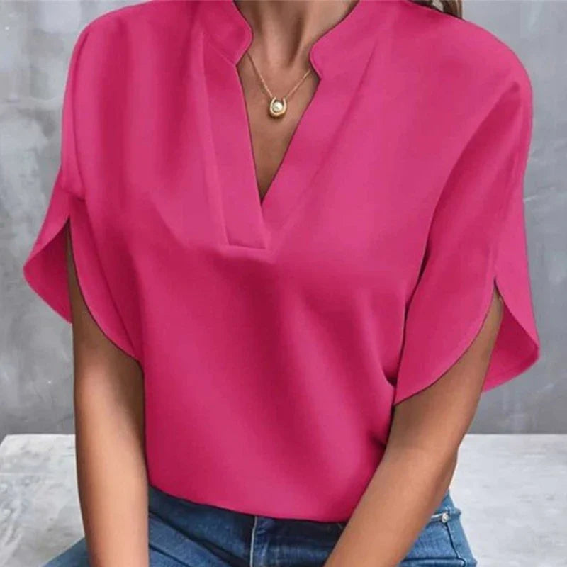 Dina V-Cut Relaxed Blouse