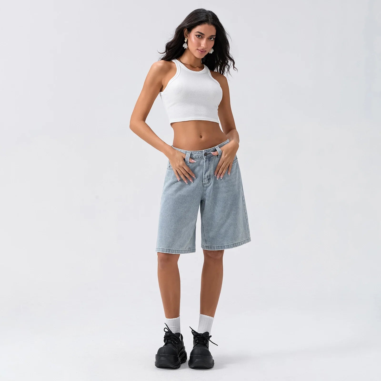 UrbanEase Denim Bermuda Shorts
