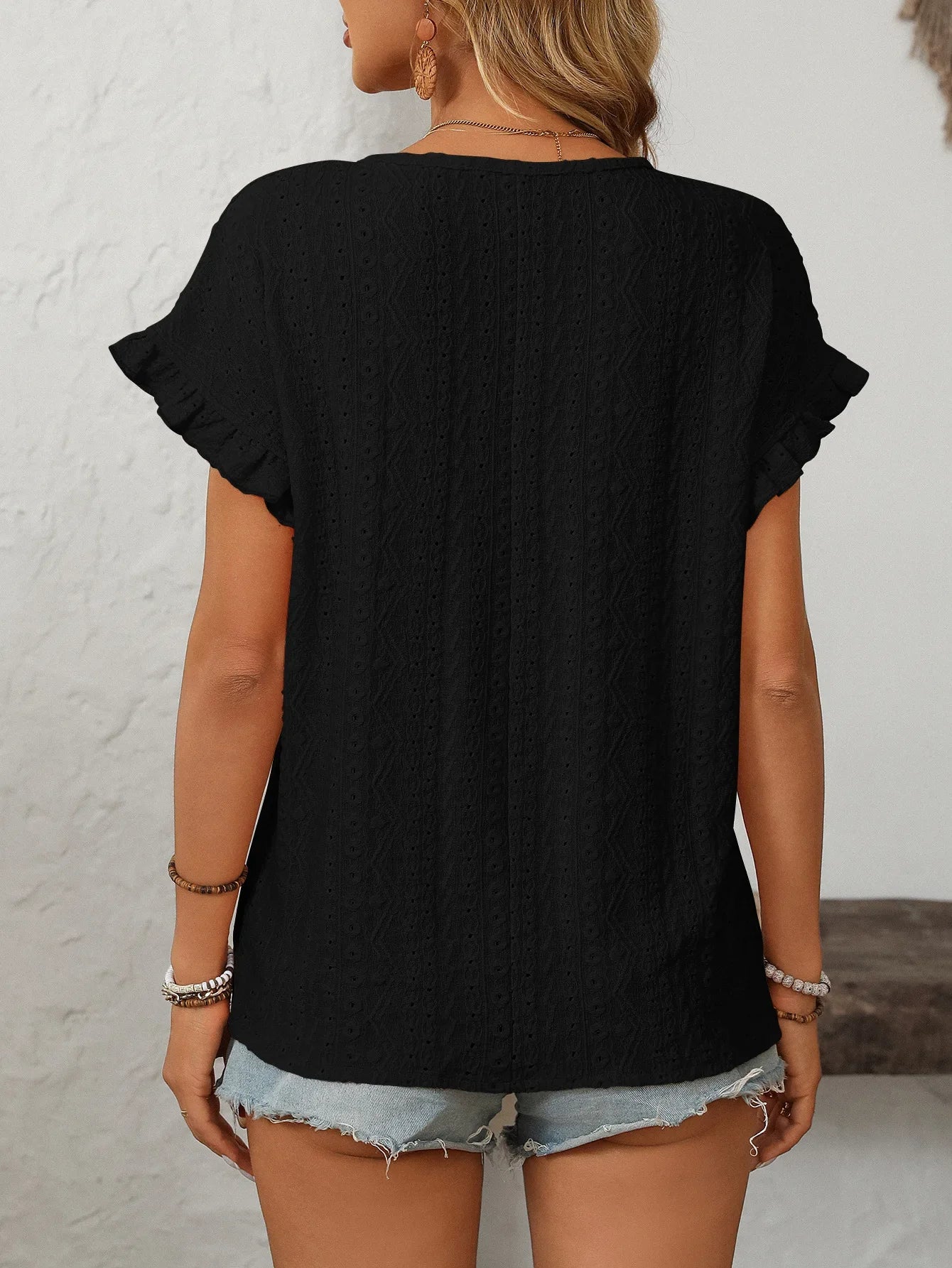 Lace Ruffle Tee