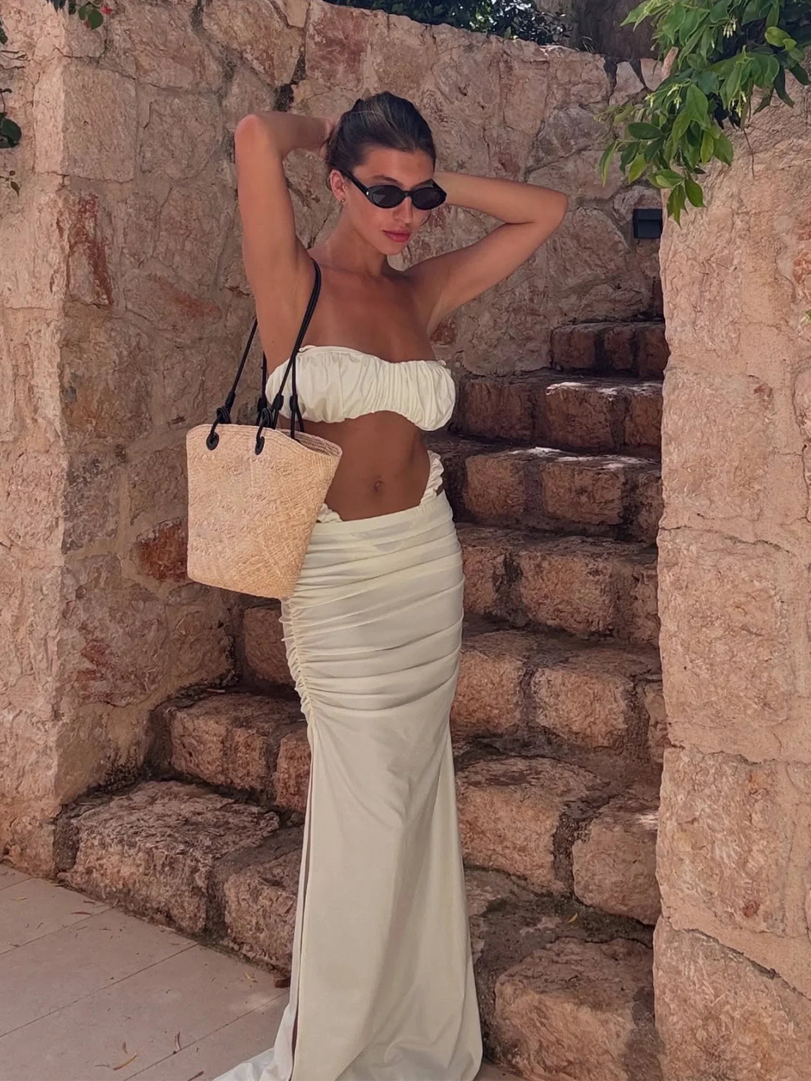 Santorini Sunset 3-Piece Skirt Set