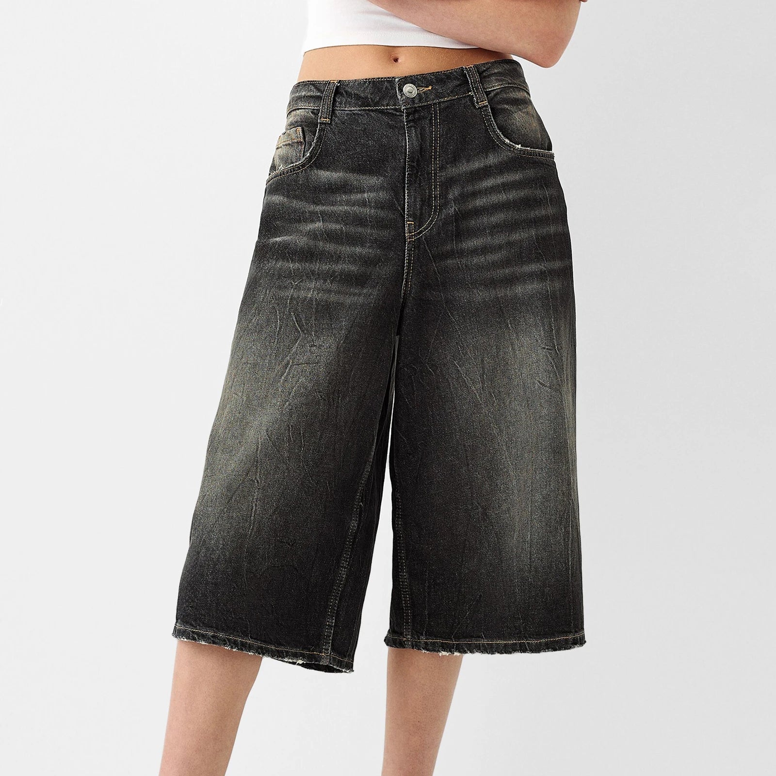Cali Vintage Denim Bermuda Shorts