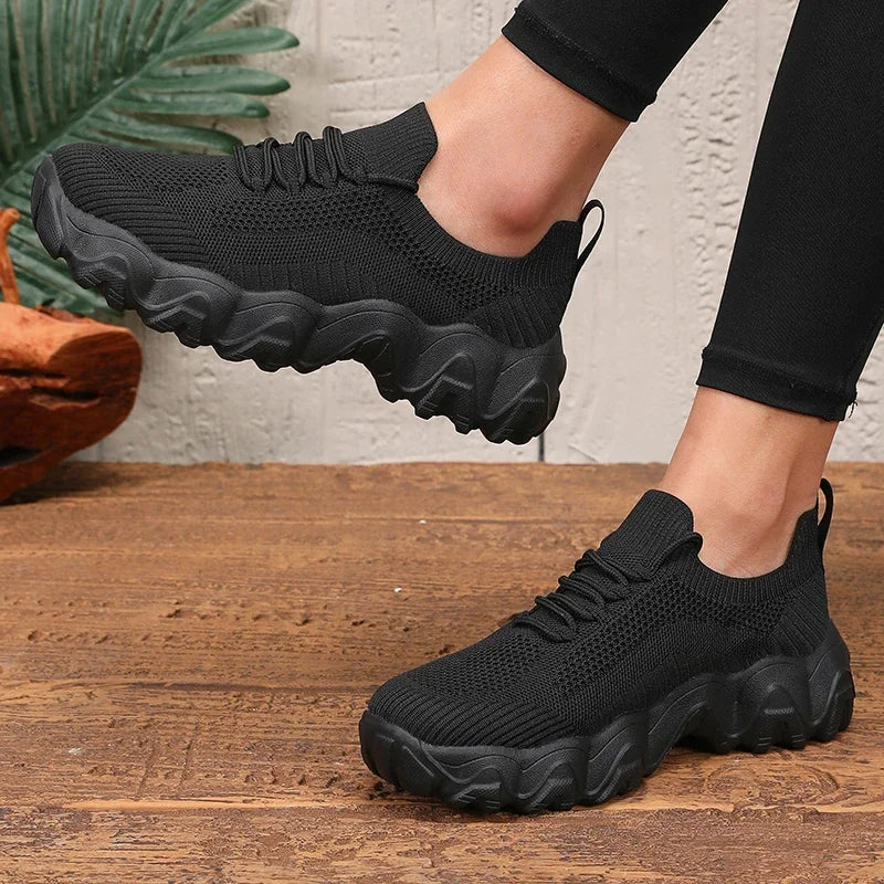 ShadowStride™ Chunky Knit Sneakers