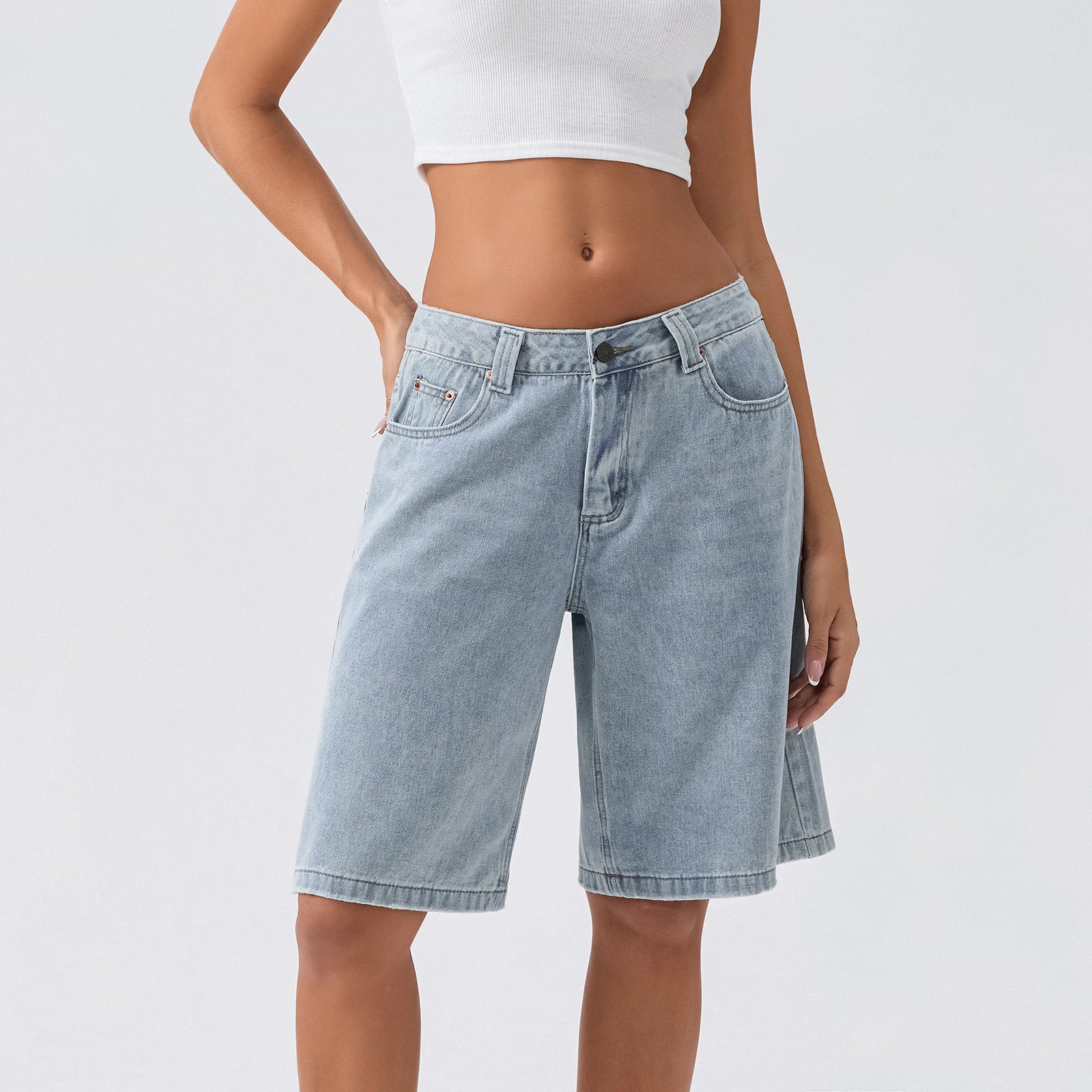 UrbanEase Denim Bermuda Shorts