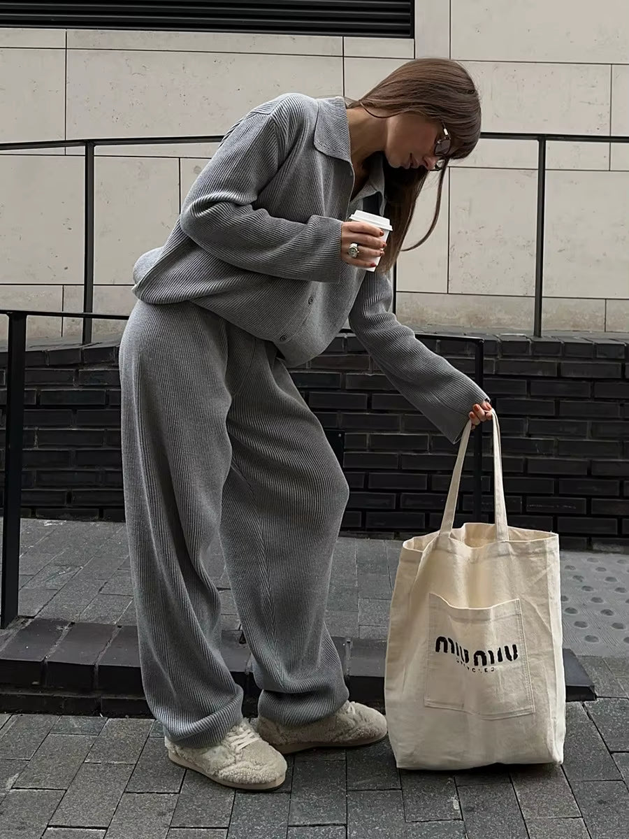 Nimué Cream Knit Lounge Set