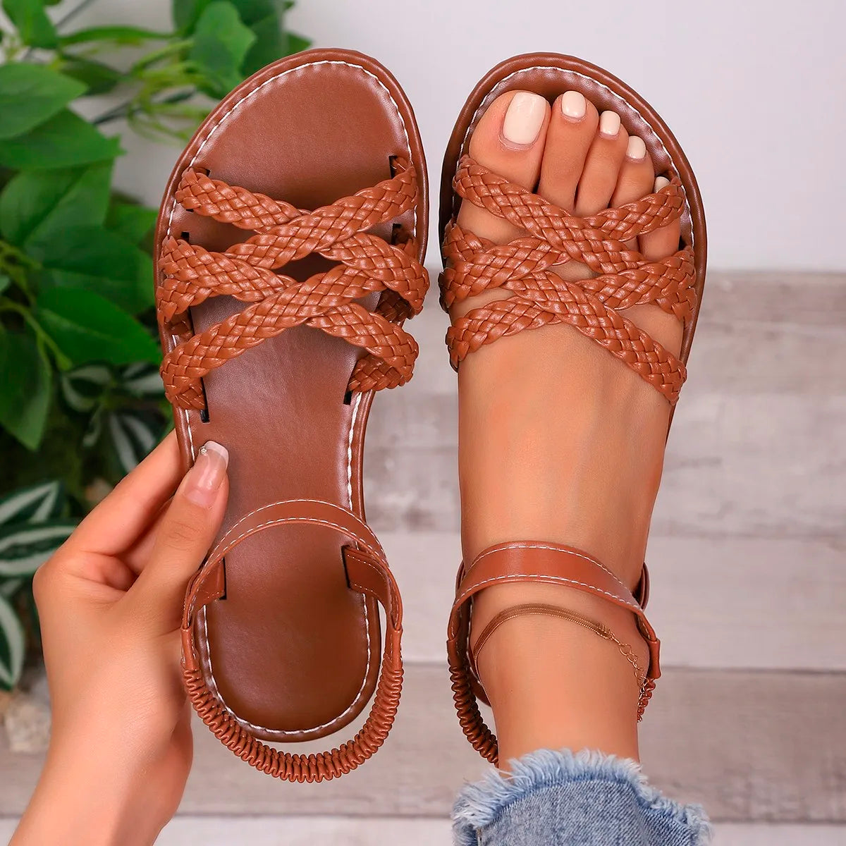 TerraWeave™ Cross-Strap Sandals