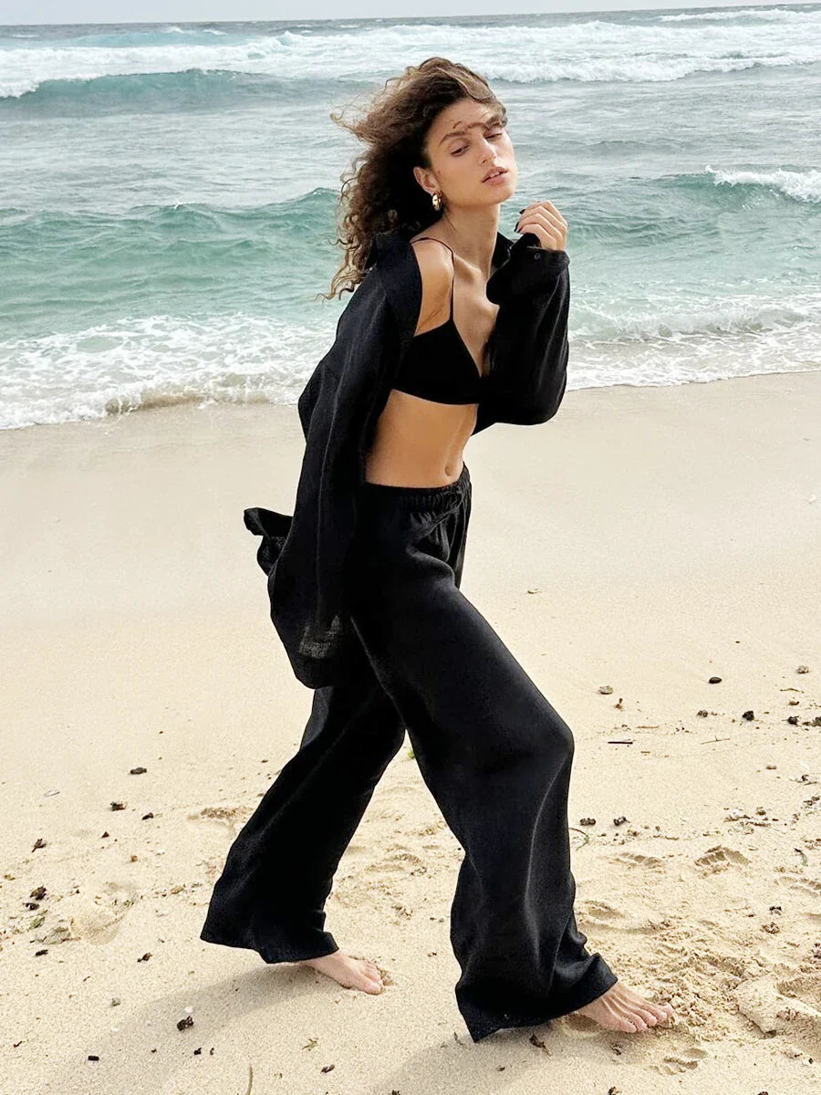 Andrea Breeze Linen Two-Piece Set
