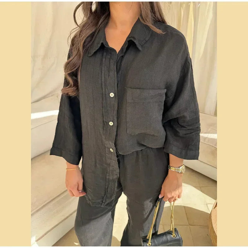 Juna Linen Relaxed Set